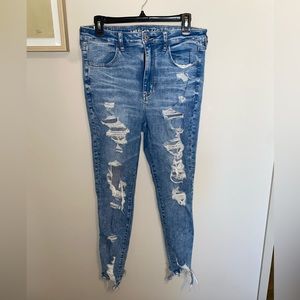 AE NE(X)T LEVEL RIPPED SUPER HIGH WAISTED JEGGING IN SHORT